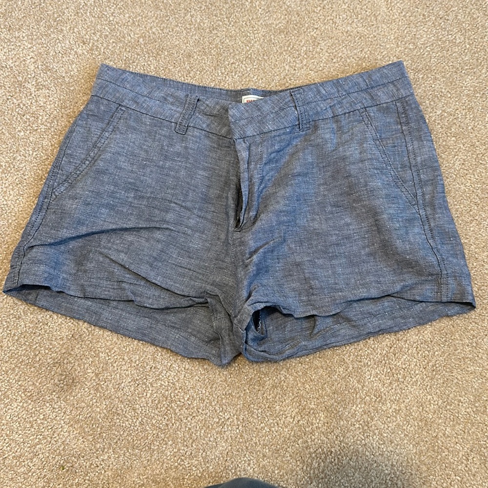 GAP The City Short Faux Denim Chambray Blue Shorts 3 Inch Inseam Size 6